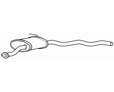 Centre exhaust silencer for - centre,