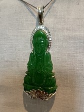 Real Silver/ Jade Buddha