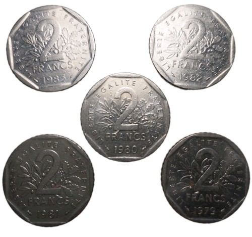 France francs coins - 2, bulk