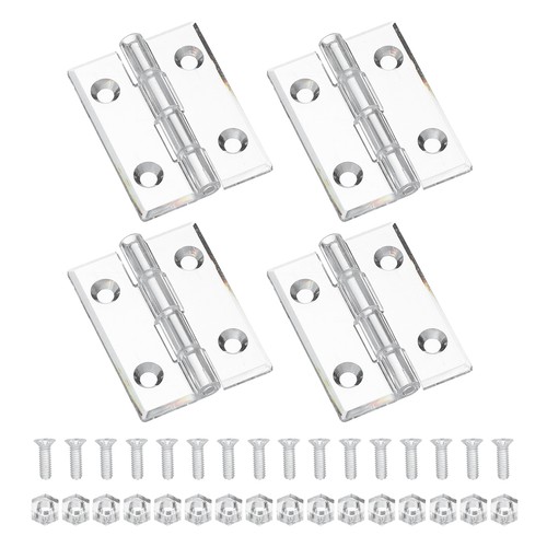 Pcs clear plastic hinges - 4,