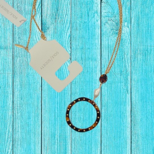 Gold freshwater pearl brown - gold,