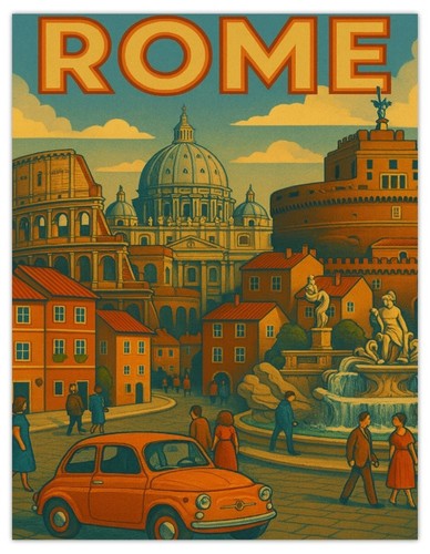 Rome large fridge magnet - rome,