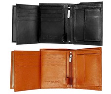 Man RFID Blocking Wallet Soft Real Leather Bifold Credit Card Holder Purse 503
