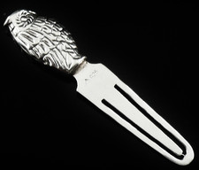 Sterling Silver OWL Bookmark, Late 20th Century