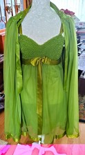 BABY DOLL NEGLIGEE NIGHTY, GREEN SIZE 10