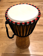 9" Inch Hand Made Djembe Drum + Goat Skin Head (RRP £119) Ex-Display