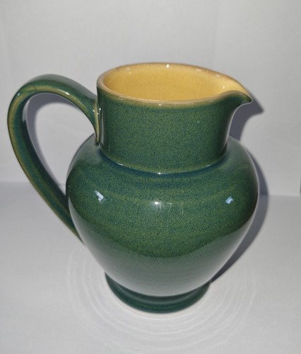 Denby green jug with - with, yellow