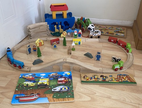 Wooden toy bundle train track - bundle,