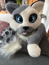 Fursuit Mask grey And white