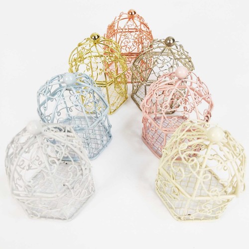 Mini swirly bird cage favours - swirly,