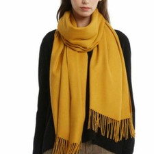 Large Winter Scarf Pure Cashmere Pashmina Shawl Long Soft Wool Wrap Warm Thick