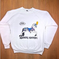 Vintage Kentucky Kingdom Crystal Carousel Sweatshirt Screen Stars Large graphic