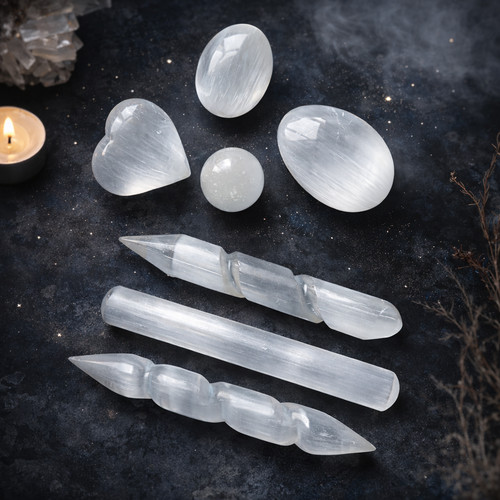 Selenite wand natural - wand,