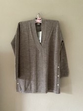 Poetry ladies fawn alpaca/cotton blend jumper sz 8/10 BNWT