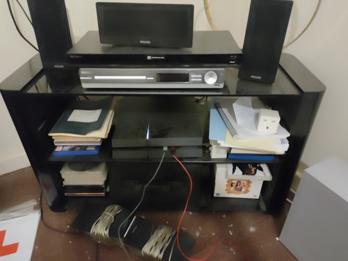 Black glass corner - glass, stand