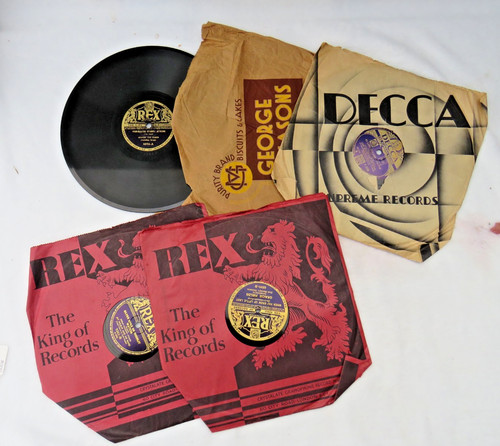 Old shellac rpm records - shellac, 78