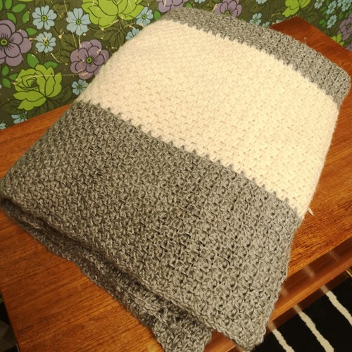 Grey cream stripy soft - grey,