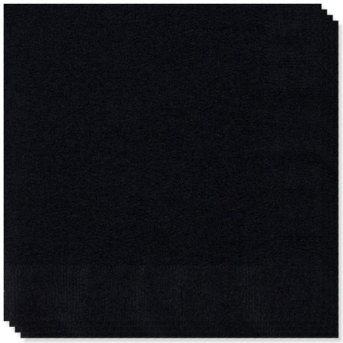Black luncheon napkins 33cm - 33cm, 2