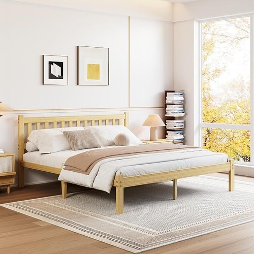 Natural bamboo slatted - natural, bed