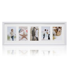 Multi Aperture Photo Picture Frames Holds 3,4 or 5 Photos White or Black 