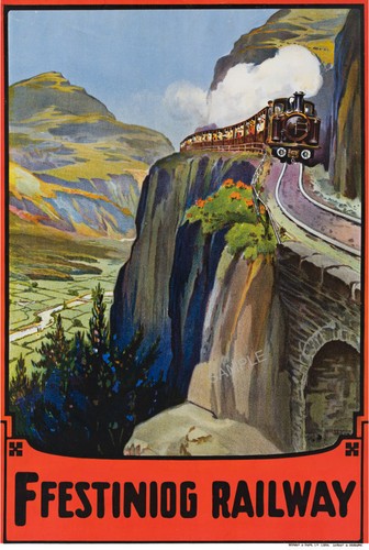 Vintage train poster - vintage,