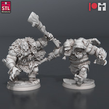 Two Headed Trolls Legion Terrain Scenery Tabletop Miniatures 28mm