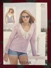 Pre-owned Knitting Pattern- Sirdar 9019 - Ladies Sweaters- 32-42” - Click DK