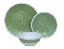 Outdoor Revolution Lightweight 12 piece Lime Melamine Picnic Tableware Set