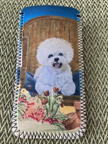 Foam glasses pouch with bichon - pouch,