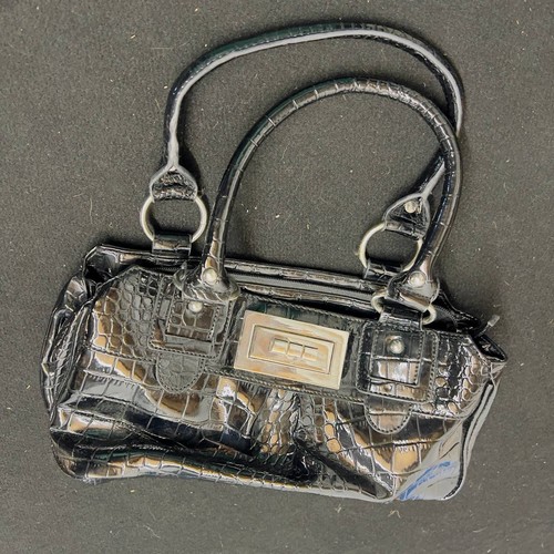 Women handbag black patent - women's,