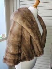 Blond Mink Fur Cape Short Coat