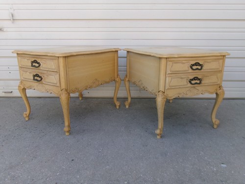 Pair end side tables - pair, french