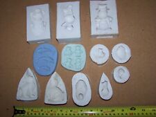 JOB LOT COLLECTION CAKE DECORATING SUGARCRAFT ELEVEN SILICONE/RUBBER MOULDS