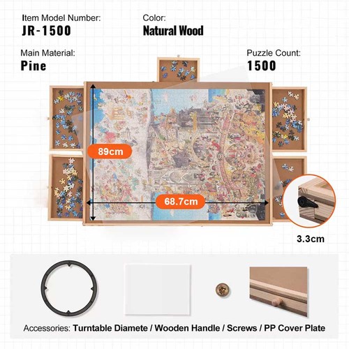 Wooden rotating jigsaw puzzle - wooden,