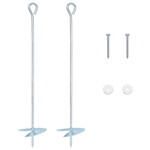 Earth anchor silver galvanized - anchor,