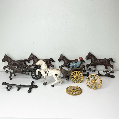 Antique cast iron horses 2 - cast,