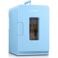 forhere Mini Fridge 15L, Small Fridge for Bedrooms, Cool/Warm