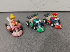 Super Mario Kart Pull Back Car Mini Action Figure Toys Cake Topper Gift Bundle 