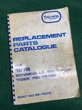 Triumph 750 T140 TR7 1978 Replacement Parts Catalogue Spares Book Guide Used