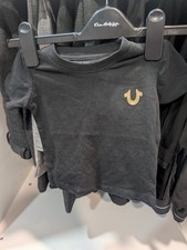 BNWOT Boys True Religion Aged 12 Months Black & Gold T-shirt