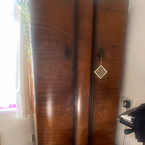 Dark wood freestanding door - dark,
