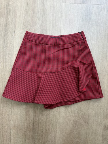 Zara red black gingham skort - black,