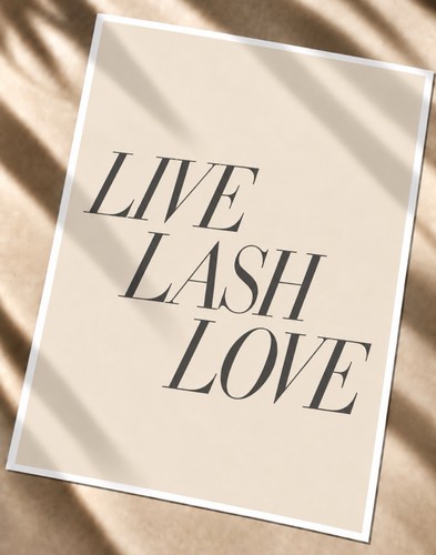 Lash tech print eyelash - lash, |