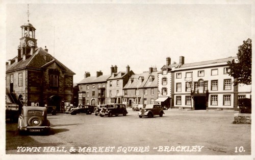 Vintage brackley town - town, hall