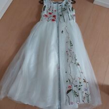 Girl's White Wildflower Long Prom Dress 160cm (Age 13-14)