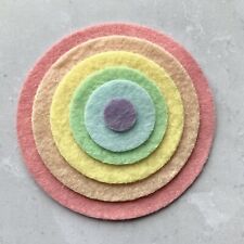 Felt Rainbow Circles, Die Cut Circles