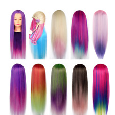 24-29" Real Hair Training Head Salon Hairdressing Practice Mannequin Doll Clamp