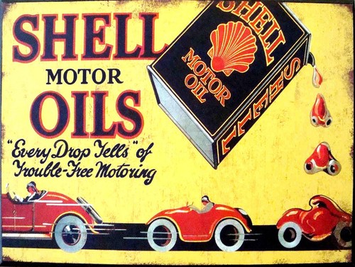 Shell motor oil retro - shell,