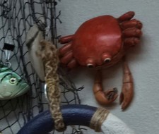 7" Nautical Red Crab W Wrench