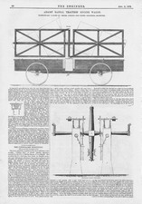 ADAM'S Radical Traction Engine Wagon Antique Engineering Print 1872